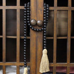 Decorative Wooden Beads, 59", Black