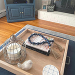 Rustic Blue Wooden Beads, 32"
