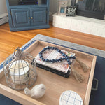 Rustic Blue Wooden Beads, 32"