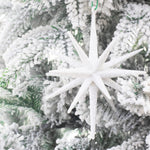 White Glittered Large Star Ornament, 6"