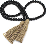 Decorative Wooden Beads, 59", Black