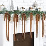 Brown Velvet Ribbon Bow, 23.5"