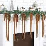 Brown Velvet Ribbon Bow, 23.5"