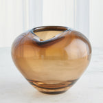Undulating Vases, Dark Amber, 2 Sizes