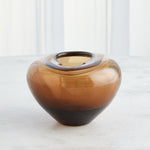 Undulating Vases, Dark Amber, 2 Sizes