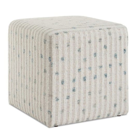 Joie Ottoman, Sea Blue, 18"W x 18"H x 18"D