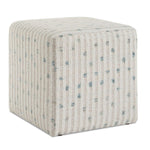 Joie Ottoman, Sea Blue, 18"W x 18"H x 18"D