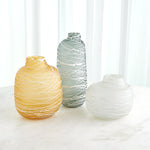 Frosted Stripe Vases, 3 Sizes