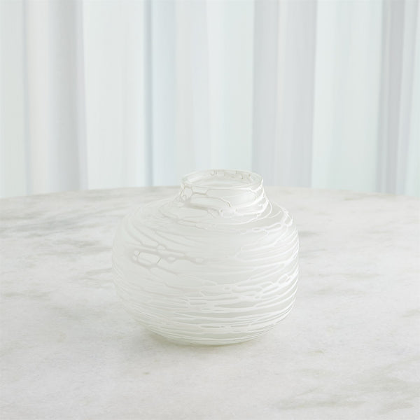 Frosted Stripe Vases, 3 Sizes
