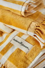 Beach Towel, Vintage Yellow Stripe