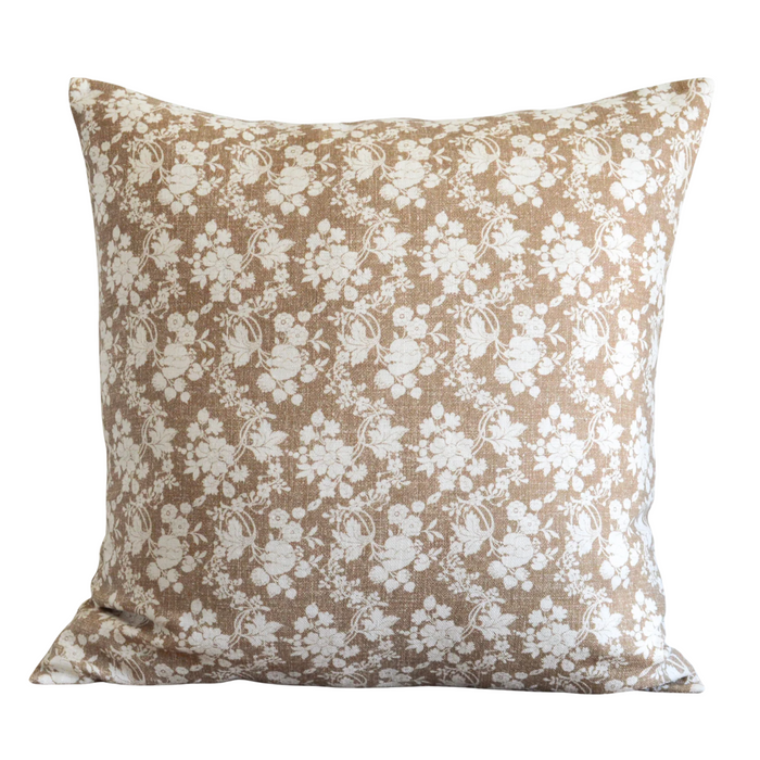 Mia Pillow, Bleached Oak, 22" x 22"