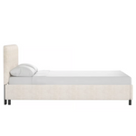 Abbie Platform Bed, Talc Linen, King, Queen, Twin