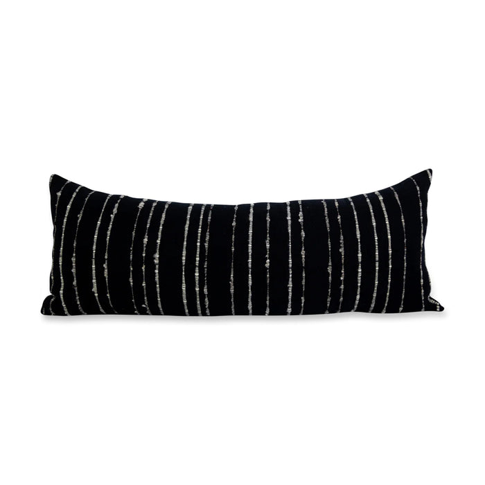 Carmen Black With Grey Stripe, 14" x 36"