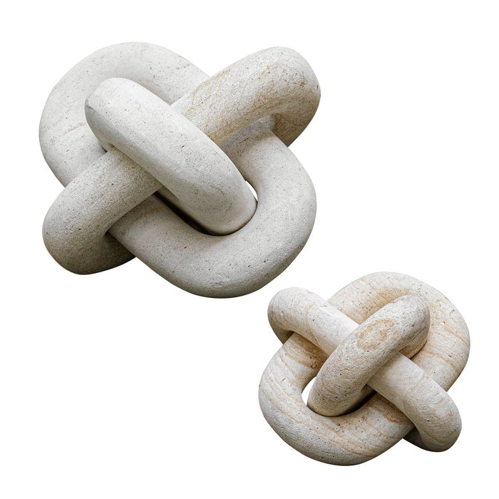 Limestone Links Sculptures, 2 Sizes