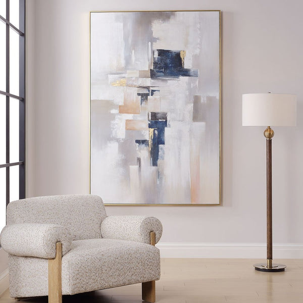 Waterfront Hand Painted Canvas, 49"W x 73"H