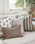 Buzios Rosewood Linen Cushion, 20" x 20"