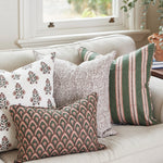 Buzios Rosewood Linen Cushion, 20" x 20"