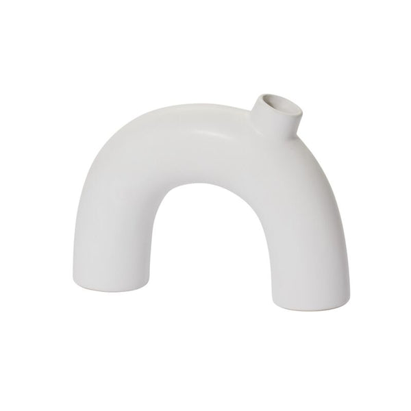 Elia Vase, White, 10.25" x 7.5"