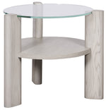 Wolcott End Table, Moonstruck/Clear Glass, 27"W x 27"D x 24.5"H