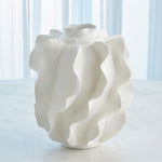 Folios Vase, Matte White, 11.75" H