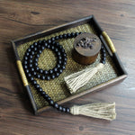Decorative Wooden Beads, 59", Black