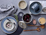 Acacia Round Wood Tray/Cutting Board, Black