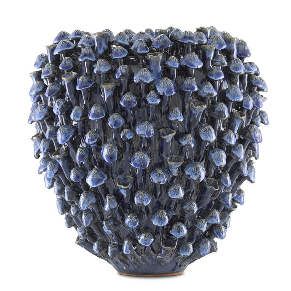 Manitapi Medium Blue Vase, 11.5"H x 11.5"Dia