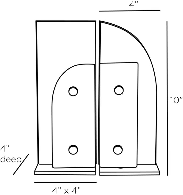 Porter Bookends, Set of 2