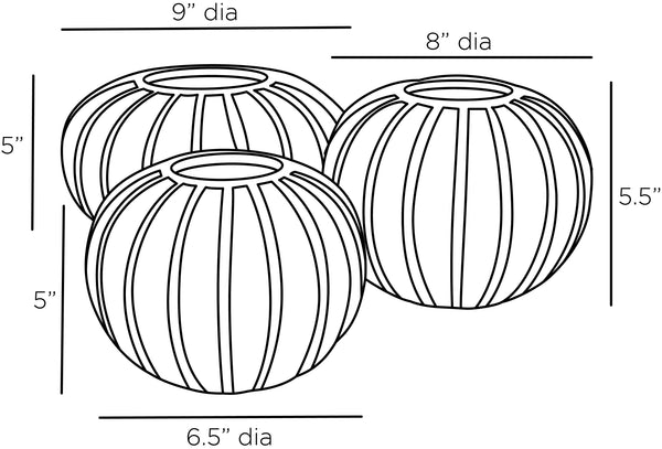 Pompano Vases, 3 Sizes, Sold Separately