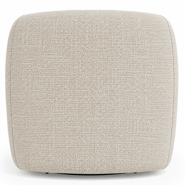 Aline Swivel Chair - White/Cream Chenille