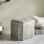 Shagreen Cotton Jar, Grey/ Unique