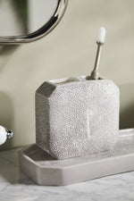 Shagreen Toothbrush Holder, Grey/ Unique