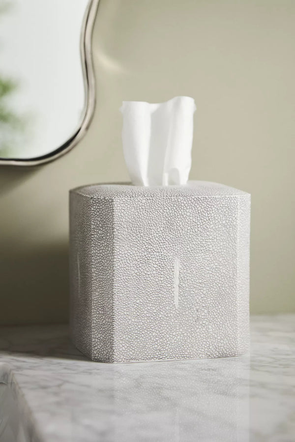 Shagreen Tissue Holder, Grey/ Unique