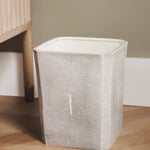Shagreen Waste Basket, Grey/ Unique