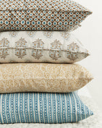 Comino Azure Linen Cushion, 20" x 20"