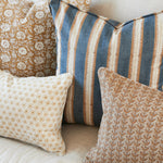 Aswan Toffee Linen Cushion, 14" x 22"