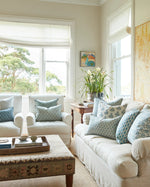 Kythira Mineral Linen Cushion, 22" x 22"