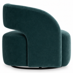 Chloe Fabric Swivel Chair - Blue Velvet