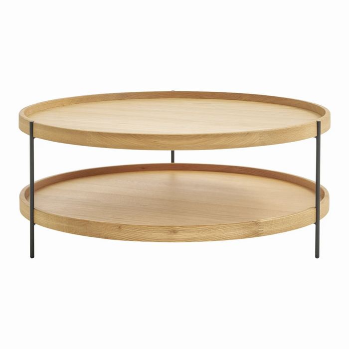 Humla Coffee Table, Light Oak, 35.4"Dia