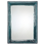 Hetty Rectangular Mirror, Blue Translucent Resin, 26"W X 37"H