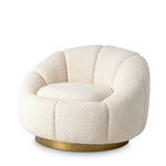 Inger Swivel Chair, Bouclé Cream