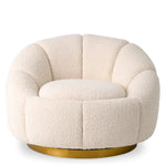 Inger Swivel Chair, Bouclé Cream