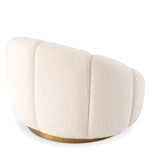 Inger Swivel Chair with Ottoman, Bouclé Cream