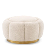Inger Swivel Chair with Ottoman, Bouclé Cream