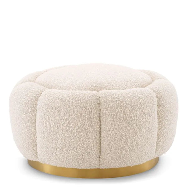 Inger Swivel Chair with Ottoman, Bouclé Cream
