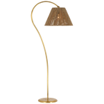 Dume Large Arched Floor Lamp, Hand-Rubbed Antique Brass