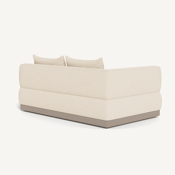 Amalfi 2 Seater, Left Arm - Aluminium Taupe/Riviera Sand, 65.6"W