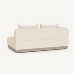 Amalfi 2 Seater, Left Arm - Aluminium Taupe/Riviera Sand, 65.6"W