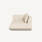 Amalfi 2 Seater, Left Arm - Aluminium Taupe/Riviera Sand, 65.6"W