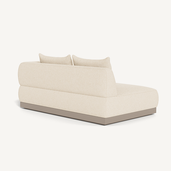 Amalfi 2 Seater, Right Arm - Aluminium Taupe/Riviera Sand, 65.6"W